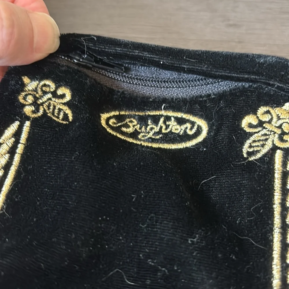 Brighton Black Velvet‎ Dust Bag Gold Embroidery